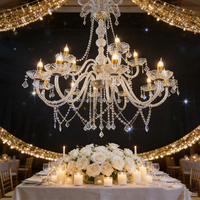 Décoration de mariage ZKAI, style candélabre, lustre suspendu au plafond, chandelier en cristal pour la décoration d'événements et de banquets