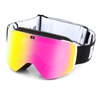 Lunettes de ski OTG haut de gamme à double couche avec revêtement miroir Revo UV400, compatibles avec les casques, pour le sport