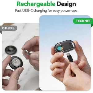 Tecknet Air Tracker Tag, Paquete de 2 Rastreadores Recargables con Control por Aplicación para iOS, Rastreo en Tiempo Real - Product Image 5