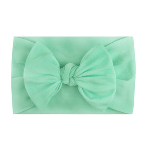 Nhà Máy Bán Buôn Nylon Cô Gái Tóc Ban Nhạc Mềm Đàn Hồi Bé Headband Với Tóc <span class=keywords><strong>Bow</strong></span> Cho Trẻ Em - Product Image 4