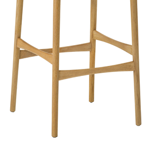 Modern Adjustable Woven Paper Cord and Oak Wood Commercial Bar <b>Stool</b> - Product Image 6