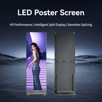 Pantalla LED Ligera y Portátil para Póster, Pantalla de Espejo P2.5 GOB HD, Póster LED de Doble Plegado para Señalización Publicitaria Digital