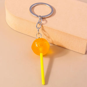 Encantador llavero de Piruleta de caramelo de resina, Mini llaveros de comida de simulación 3D, colgantes de bolso, joyería para niños DIY, amigable con los negocios - Product Image 4