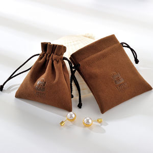 Pochettes pour cordon coulissant, en velours, 100 pièces, emballage personnalisé, pour bijoux, vente en gros - Product Image 4