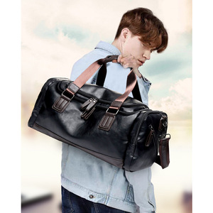 Large Capacity Gym Bag Travel Handbag Duffel Shoulder Strap Fashionable PU Lining Gym Polyester Weekender <b>Shoe</b> <b>Holder</b> Bag - Product Image 3