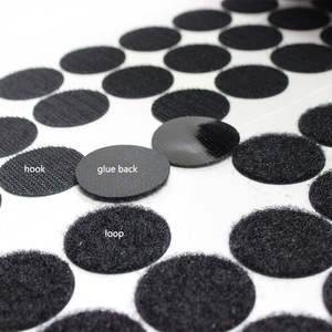 Boucle personnalisée crochet cercle et point rond adhésif crochet et boucle d'attelage avec nylon - Product Image 1