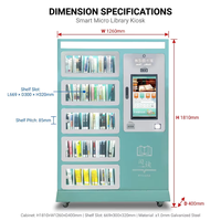 HAUMR Library Holds Locker RemoteLocker LibCabinet Kiosco Inteligente para Microbibliotecas con Soporte para Seguimiento de Libros en Tiempo Real por Estante