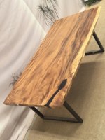Plateau de table en bois massif de Raintree, forme naturelle, design unique, bord naturel, pour table à manger