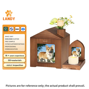 Custom Pet <strong>Memorials</strong> Urns for <strong>Dogs</strong> Cats Ashes With Photo <strong>Frame</strong> Pet Cremation Urns Custom Natural Wooden Pet Urns - Product Image 1