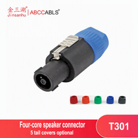 Conector macho compatible con Speakon de 4 pines, enchufe de audio de 4 núcleos para cable de altavoz de escenario