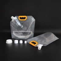 Sac à eau en plastique transparent avec bec verseur et poignée, 3L et 5L