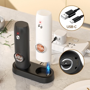 Circle Joy Electric <b>Pepper</b> <b>Grinder</b> Mills Electric <b>Pepper</b> <b>Grinder</b> Spice Mills Rechargeable Salt and <b>Pepper</b> <b>Grinder</b> Set - Product Image 3