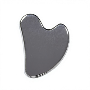 Customized Logo 304 Stainless Steel Heart Shape Facial Guasha Massager - Product Image 1