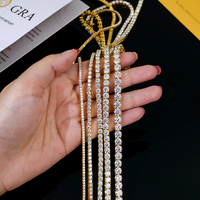 Collier Tennis pour Homme en Argent 925 Plaqué Or 18K, Chaîne à Maillons Hip-Hop, Moissanite VVS Certifiée GRA, Vente en Gros de Bijoux Fins