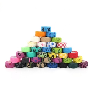 2.5cm * 4.5m personnalisé imprimé couleur élastique adhésif Bandage Wrap tissu non tissé respirant cohésif Bandage doigt <span class=keywords><strong>bande</strong></span> - Product Image 2