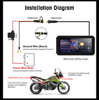 Dispositivo de Grabación Dual de 6 Pulgadas y 1080P para Motocicletas, CarPlay, Android Auto y Apple CarPlay, con Control por Voz y Operación Táctil