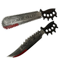Halloween Bayonette Arme Scie à chaîne tueuse Accessoires de costume pour fête Costumes de cosplay Festival des fantômes Épée de simulation en plastique