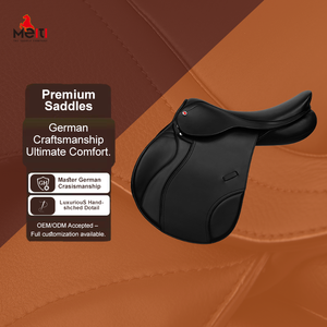 Tactische Grip Sterkte Paardenszadel Engels Springzadel Leer Ademend Diepe Zitting Veilige Stabiliteit - Product Image 1