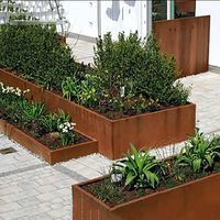 En gros personnalisé Corten acier rouillé bord métal jardin mur de soutènement arrière-cour paysage bordure ornement