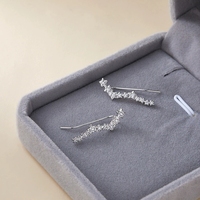 EZ196 Anting Zirkon Bintang Mode Desain Trendi Baru Perhiasan Perak Sterling Gaya Mewah