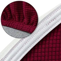 Housse de chaise de salle à manger en polyester jacquard tricoté en arc semi-circulaire, universelle quatre saisons, une pièce, antidérapante et durable