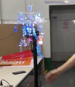 Ventilador holográfico 3D de ojo desnudo, pantalla de publicidad, fuente de alimentación móvil, puerto de cinta C, suspensión, imagen estéreo, mini modelo de escritorio - Product Image 2