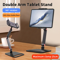 Support de téléphone portable réglable en aluminium BX-07, support de tablette, bras de fixation 360° °   Support de téléphone rotatif en alliage d'aluminium pour diffusion en direct