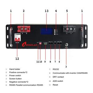 Amosolar高品质锂电池，带LiFePO4电池6000循环48V 51.52 V - Product Image 2