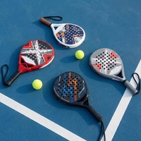 Ensemble de raquettes de padel en carbone 24k avec logo personnalisé, set professionnel de paddle-tennis avec balles de padel et housse de protection pour club