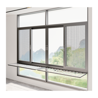 Ventana de aluminio al por mayor barata de fábrica, de doble acristalamiento ventana de aluminio, ventana corredera, marco de ventanas de aluminio