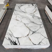 Meilleures ventes en gros : Panneaux muraux décoratifs en PVC imperméables et résistants à l'humidité, type marbre, feuilles de PVC imitation marbre