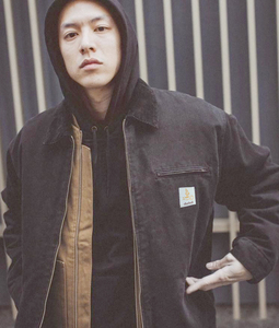 Jaket Kanvas Detroit Gaya Kasual Vintage Musim Semi/Panas AS, Lapisan Jala, Custom Grosir - Product Image 3