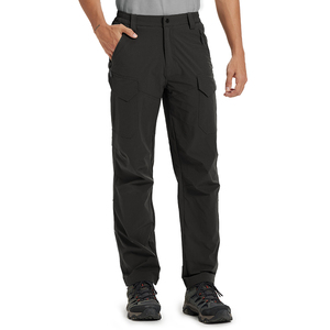 <span class=keywords><strong>Pantaloni</strong></span> Cargo Casual da Uomo Estivi Leggeri Khaki con Cerniere per Escursionismo e Allenamento - Product Image 1
