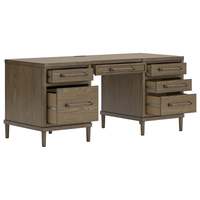 Bureau à domicile bureau en bois antique patron brun 6 pouces bureau de direction avec tiroirs