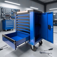 RTTOOL Vente directe d'usine, ensemble d'outils de 279 pièces, boîte à roulettes, armoire à outils d'atelier, chariot à outils avec roues