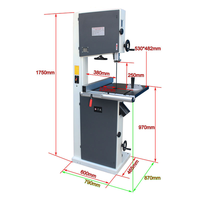 Scie à ruban verticale professionnelle de 16 pouces pour le travail du bois, scie à ruban électrique 220V pour la découpe et la division