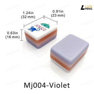 Custom Printed Acrylic <b>Mahjong</b> Tiles Layered Colorful Portable Game <b>Set</b> Deep Engraved Durable for Travel Play - Product Image 6