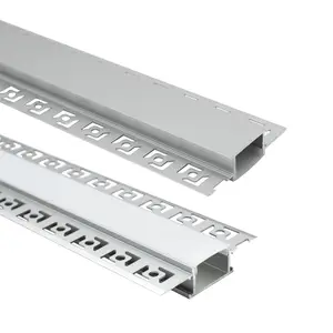 LED-Kanal Einbau Trockenbau extrudiertes Aluminium profil mit Flansch und LED-Streifen für Gipsdecke nwand
