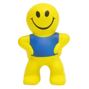 Pu Foam Pop Lachen Man Stress Bal Druk Speelgoed Fidget Bal Karakter Modellering Geschenken Groothandel