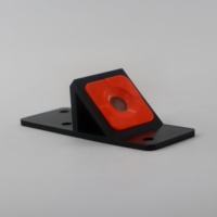 Prisma Angular Mini para Estación Total, Plástico Negro y Rojo, Diámetro 12.7mm, Prisma de Monitoreo