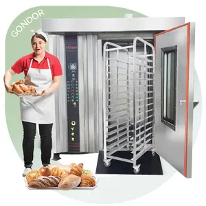 과자 가스 산업 가격 32 트레이 베이커리 장비 사용 회전 회전 빵 굽기 대류 오븐 판매