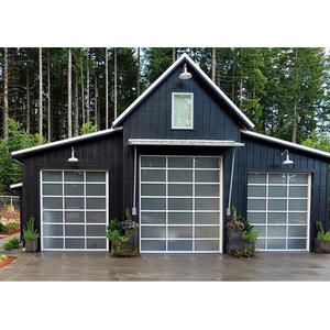 Portes <span class=keywords><strong>de</strong></span> <span class=keywords><strong>garage</strong></span> personnalisées en noir brillant pour les maisons, <span class=keywords><strong>porte</strong></span> <span class=keywords><strong>de</strong></span> <span class=keywords><strong>garage</strong></span> en verre, <span class=keywords><strong>porte</strong></span> <span class=keywords><strong>de</strong></span> <span class=keywords><strong>garage</strong></span> en verre isolée sans cadre - Product Image 3