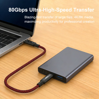 Cable Justlink USB4.2 de 240W y 80Gbps, Tipo-C a C, 8K 120Hz, para Transmisión de Video, Carga Rápida y Datos, para Laptop y Teléfono