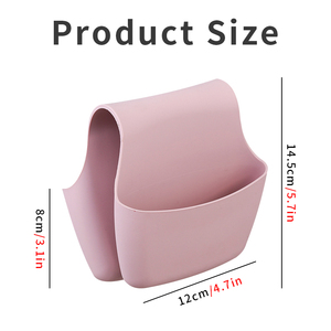 Silicone <b>Kitchen</b> Sink <b>Caddy</b> Organizer with Sponge Holder Faucet Saddle Storage Rack for Brushes Sponges Soaps - Product Image 2