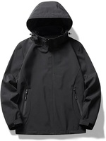 Veste coupe-vent imperméable pour homme avec capuche amovible, imperméables légers pour la randonnée décontractée, le vélo