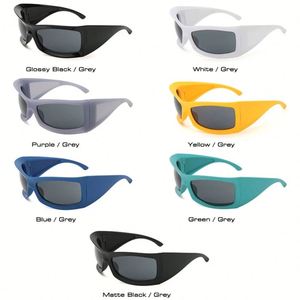 Gafas de Sol Cuadradas Extra Grandes de Moda 2022, Montura Gruesa, Estilo Punk, Cyberpunk, Y2K, para Hombre y Mujer - Product Image 5