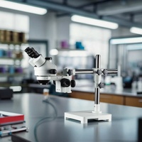 ZM-2TP1 7X-45X Trinocular Boom Stand Stereo Microscope,105mm Working Distance