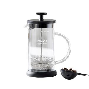 Cafetière à piston française <span class=keywords><strong>MAVO</strong></span> en verre borosilicate de style italien avec filtre double couche, théière à infusion manuelle pour usage domestique - Product Image 5