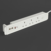 Prise de conférence multiprise encastrée avec 2 prises secteur 2 ports USB prise de courant de bureau pour table d'appoint Table d'appoint