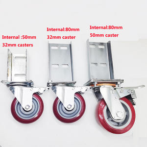 Rack Em Forma De U Roda Universal Grande Rolamento Substituição Cremalheira Travagem De Roda De Máquinas Pesadas Institucional Roda De Borracha Rack <span class=keywords><strong>Caster</strong></span> - Product Image 3